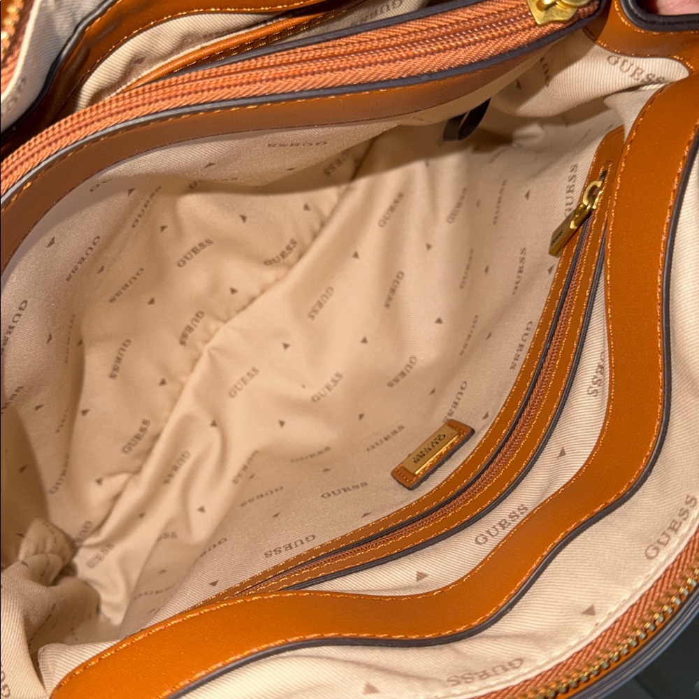 GUESS Katey Luxury Embroidered Medium Satchel Crossbody - Picture 13 of 16